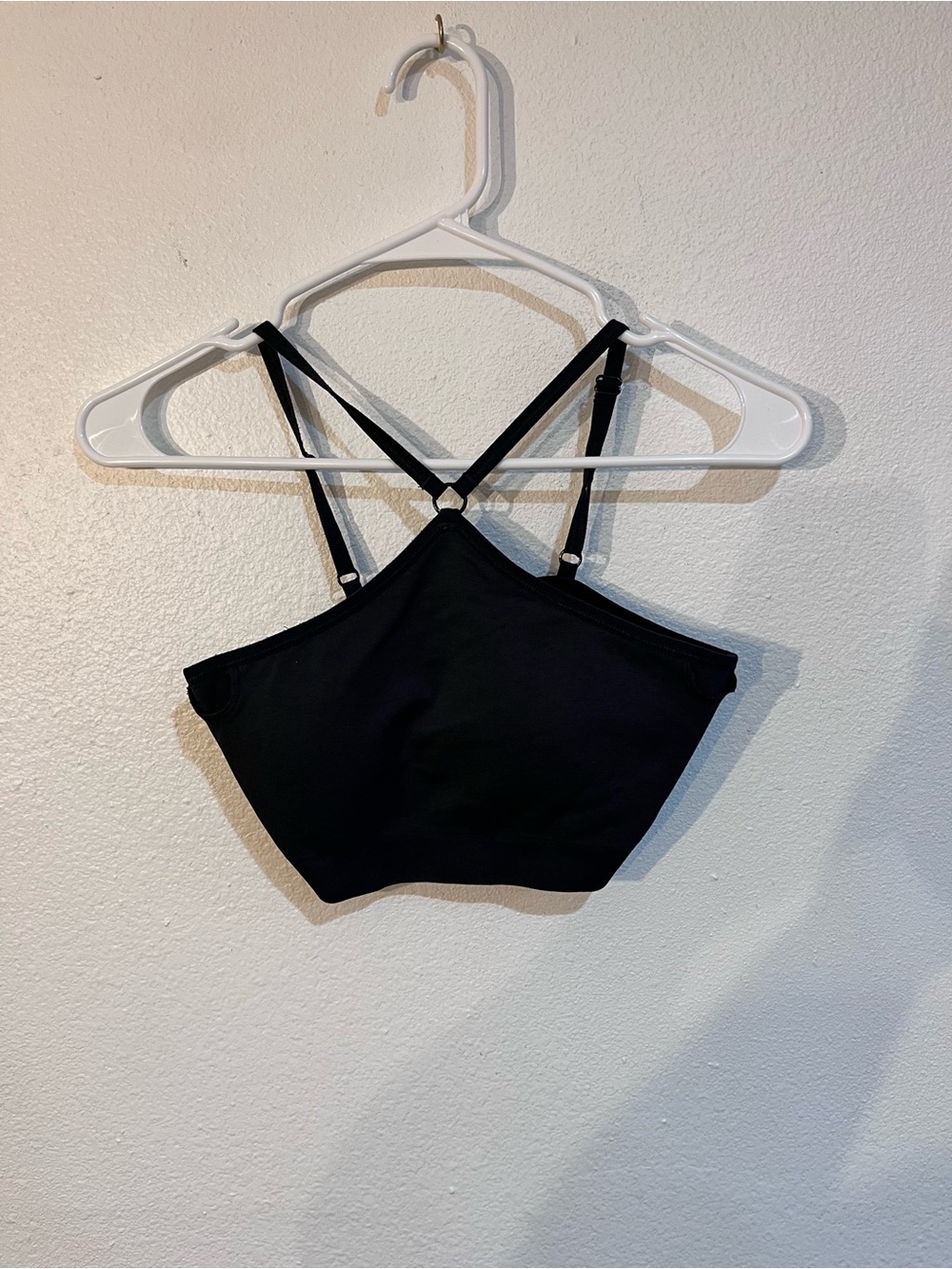 Gymshark Black High Neck Strappy Cross Back Seamless Sports Bra